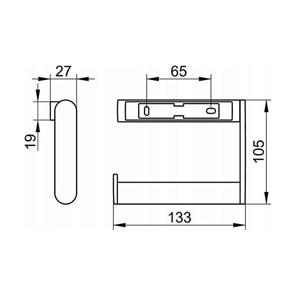 Keuco Plan toilet paper holder open form, chrome