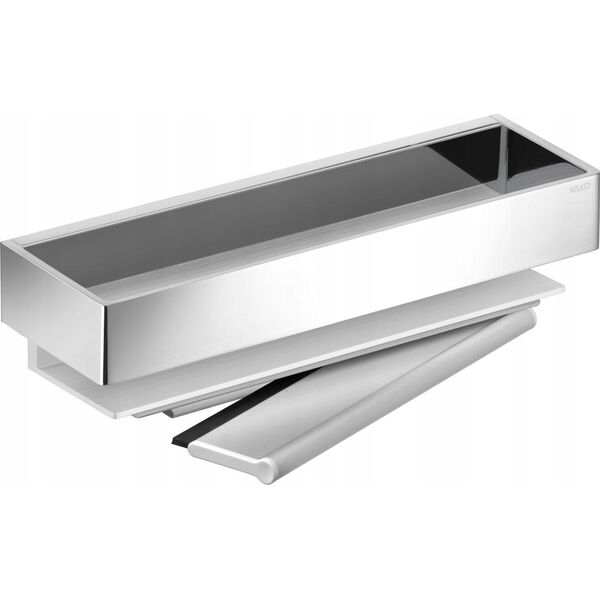 Keuco Edition 11 shower basket with glass squeegee aluminum/chrome