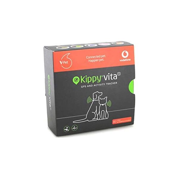 Vodafone V-Pet Kippy firmy Vodafone - lokalizator zwierząt domowych Lokalizator GPS dla zwierząt domowych + 3-miesięczny kupon serwisowy (bezpłatny pakiet danych)