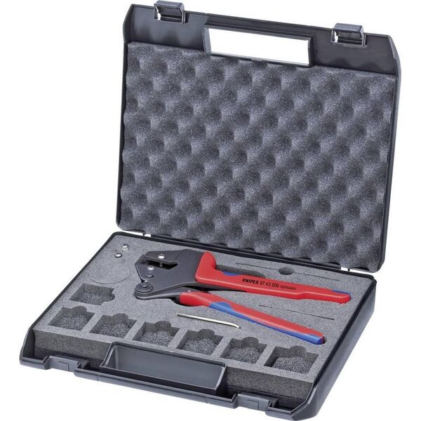 Knipex KNIPEX crimping system pliers 97 43 200, crimping pliers (red/blue, without crimping inserts, in a case)
