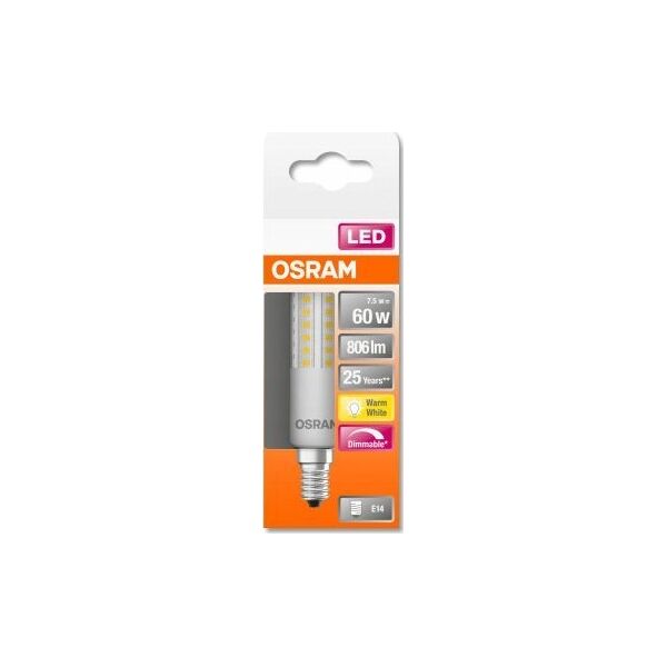 LEDVANCE LED slim lamp E14 827, dim. LEDTSLIM60DC7W827E14