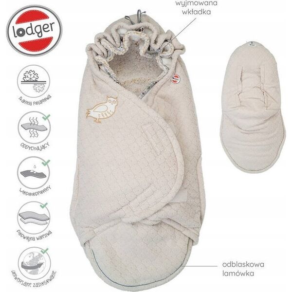 Lodger Bunker Folklore Fleece vissezonas guļammaiss  Birch BK 599