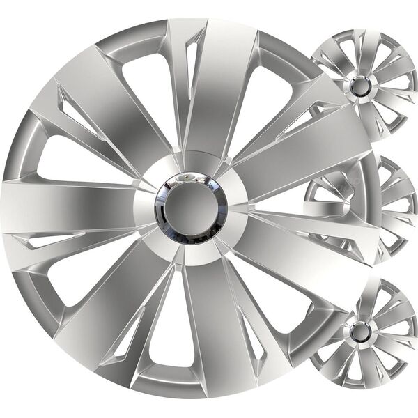 Kołpaki samochodowe 4szt. komplet energy srebrne 14" cali color box
