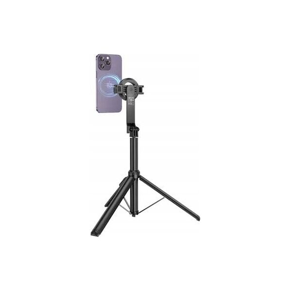 HOCO uchwyt selfie magnetyczny z pilotem bezprzewodowym tripod K25 czarny