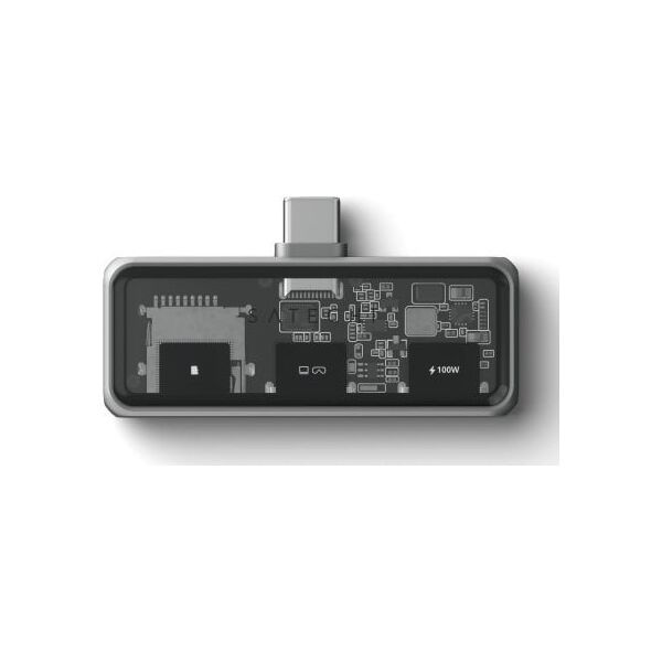 Satechi Mobile XR Hub with microSD Reader - mobilny adapter USB-C (1x USB-C 100W PD| 2.0 data i audio, 1x USB-C DP 1.4 4K@60Hz|