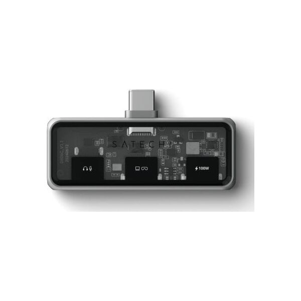 Satechi Mobile XR Hub with Audio - mobilny adapter USB-C (1x USB-C 100W PD| 2.0 data i audio, 1x USB-C DP 1.4 4K@60Hz| 3.0 10 Gb