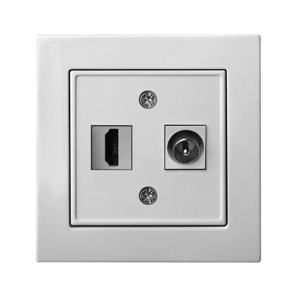 Liregus SOCKET HDMI+TV-002-01 WHITE