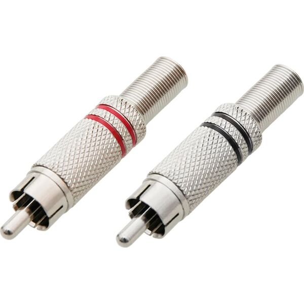 1031# Wtyk rca metal (czarny+czerwony)