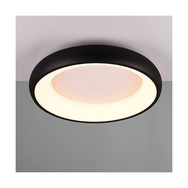 TRIO LED ceiling light Cardona 29W black 2300-4000K 2000lm conv IP20 O450x105mm