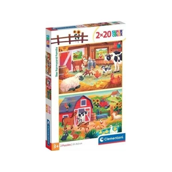 CLE puzzle 2x20 SuperKolor TheFarmyardFamily 24818