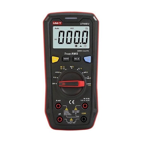 Skaitmeninis multimentras UT60EU, CAT II 1000V/CAT III 600V, TRMS