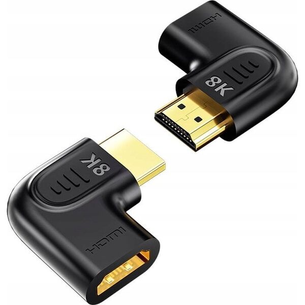 Unitek Adapter kątowy płaski 8K HDMI 90 i 270 stopni