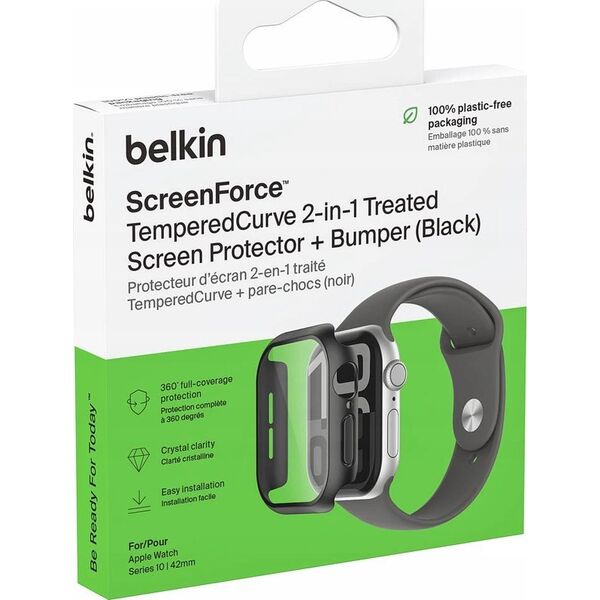 Belkin Szkło ochronne na Apple Watch seria 10. 42mm, czarne
