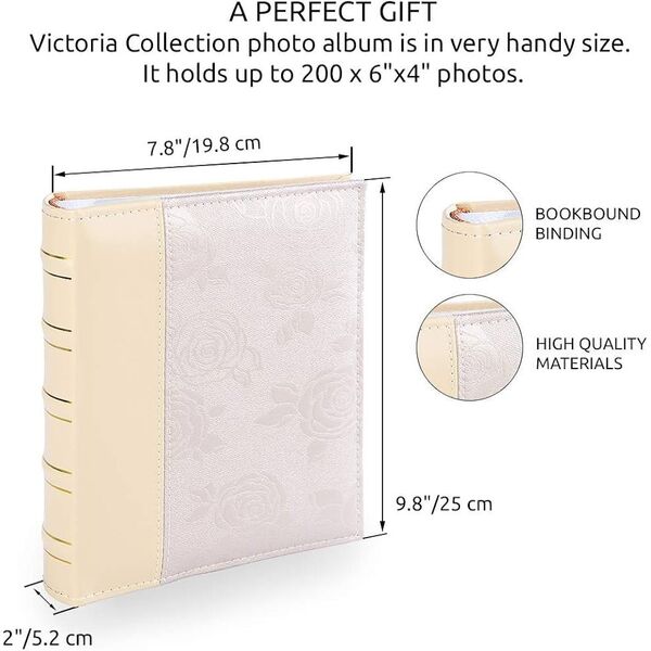 Victoria Collection Album B 10x15/200M Rose, beige 2pcs