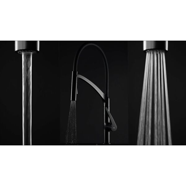 Sink faucet RUBINETA ULTIMA-50 BK, matte black, high