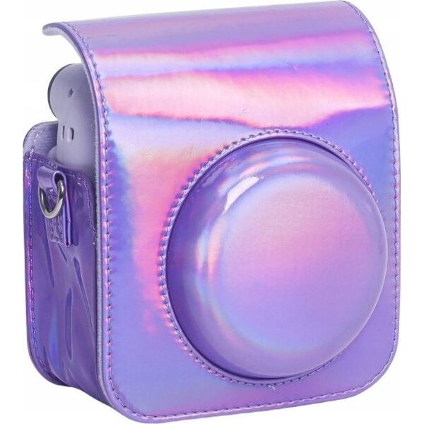 Pokrowiec LoveInstant Futerał Etui Pokrowiec Do Fujifilm Instax Mini 12 + Album Na 96 Zdjęć / Fioletowy Błysk
