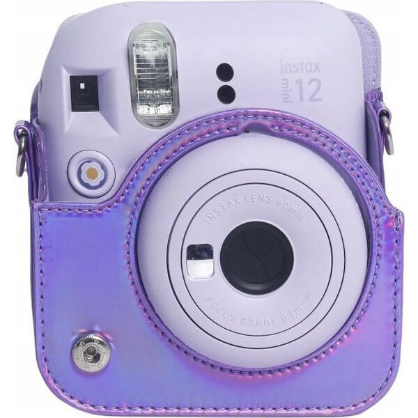 Pokrowiec LoveInstant Futerał Etui Pokrowiec Do Fujifilm Instax Mini 12 + Album Na 96 Zdjęć / Fioletowy Błysk