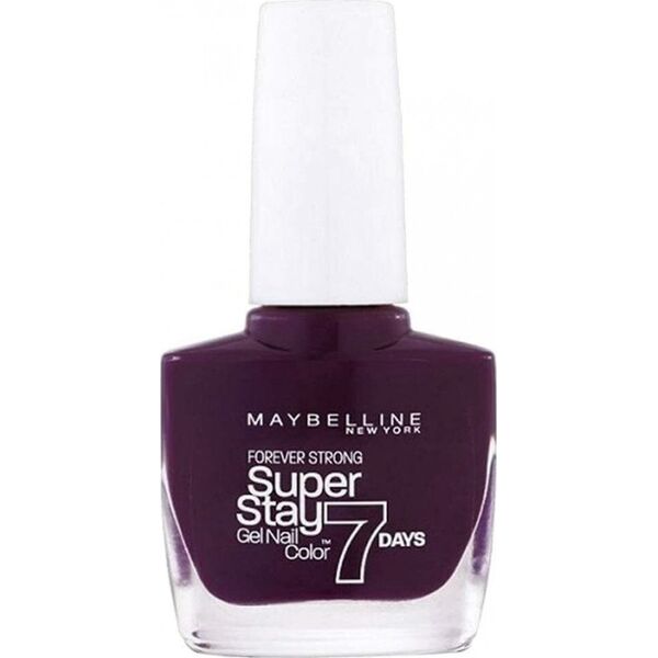 Maybelline  Maybelline, Forever Strong Super Stay 7 Days, Nail Polish, Nr. 05, Extreme Black Current, 10 ml For Women
