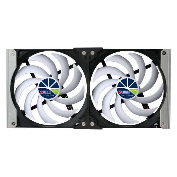 Titan Titan TTC-SC20(B)+ Dual Fridge Fan 120x25mm IP55, Timer Mode, with Integrated Rectifier