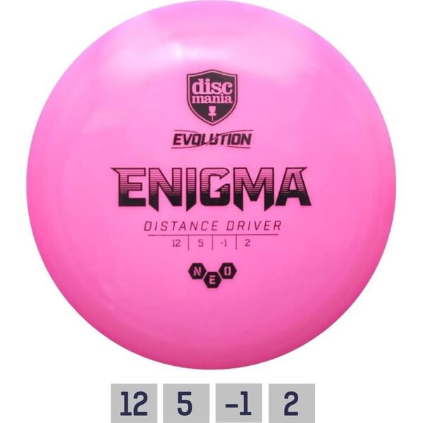 Discmania Discgolf DISCMANIA Distance Driver NEO ENIGMA Evolution 12/5/-1/2 Pink