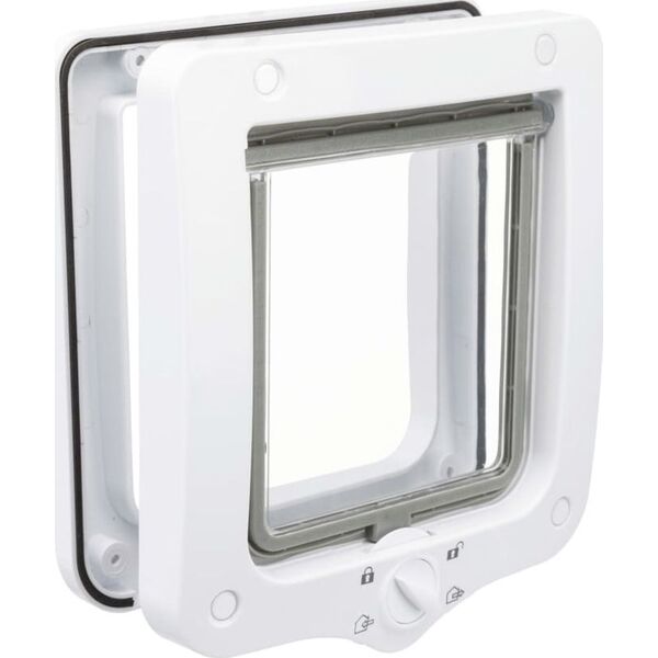 Trixie Drzwiczki dla kota 4-Way, 20 × 22 cm, białe (TX-44211)