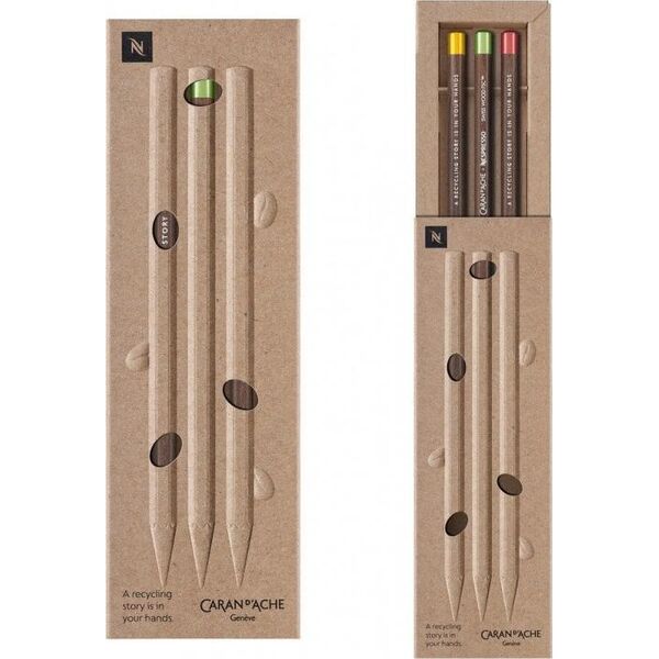 Caran d`Arche Ołówki Nespresso Swiss Wood 3szt