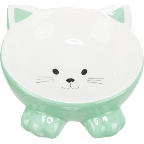 Trixie Miska ceramiczna, dla kota, w kształcie kota, różne kolory, 150ml, 14 cm, wysoka (TX-24807)