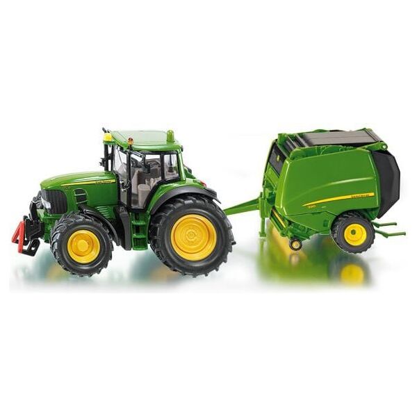 Siku Traktor John Deere z prasą - 1665