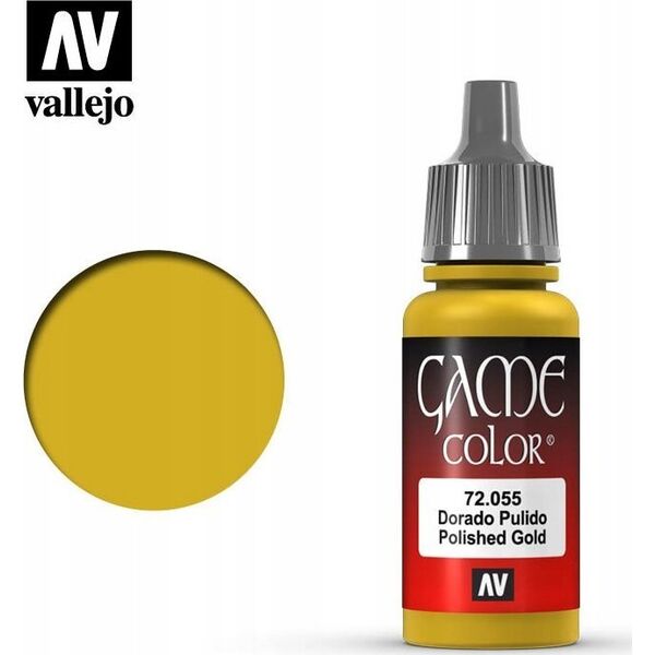 Vallejo Vallejo: 72.055 - Game Color - Metallic - Polished Gold (18 ml)
