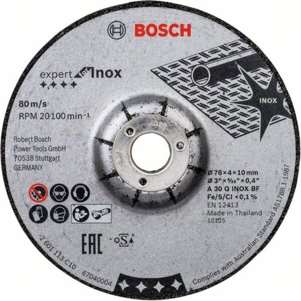 Bosch Bosch Roughing Wheel 76x4x10mm ExpertforInox