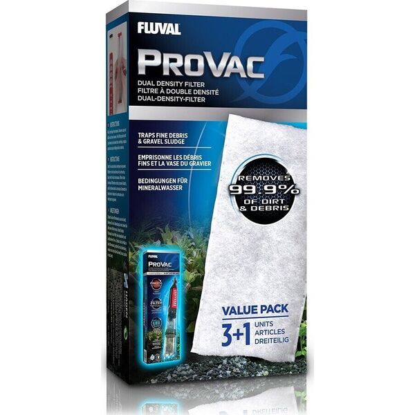 Fluval Wkładki filtrujące do odmulacza Fluval ProVac, 3+1 szt