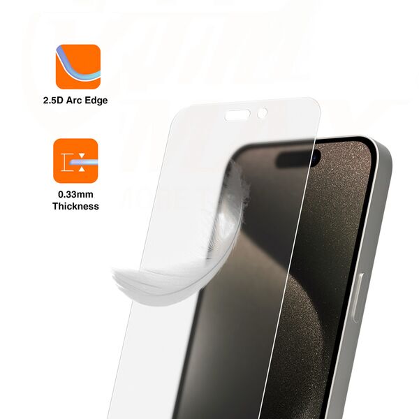 Vmax tempered glass 0.33mm clear glass for iPhone 16 Plus 6,7" matte 6976757303920