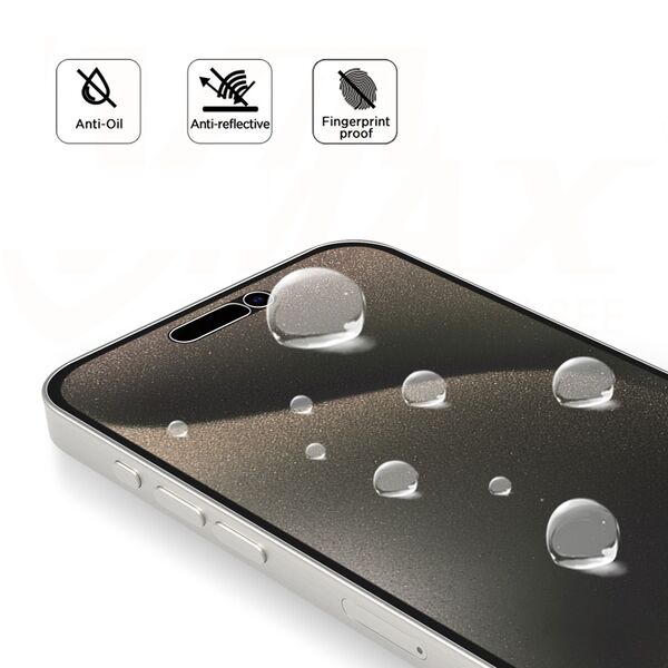 Vmax tempered glass 0.33mm clear glass for iPhone 16 Plus 6,7" matte 6976757303920
