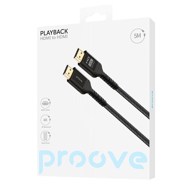 Proove cable PlayBack HDMI to HDMI (5m) black 6900111194909