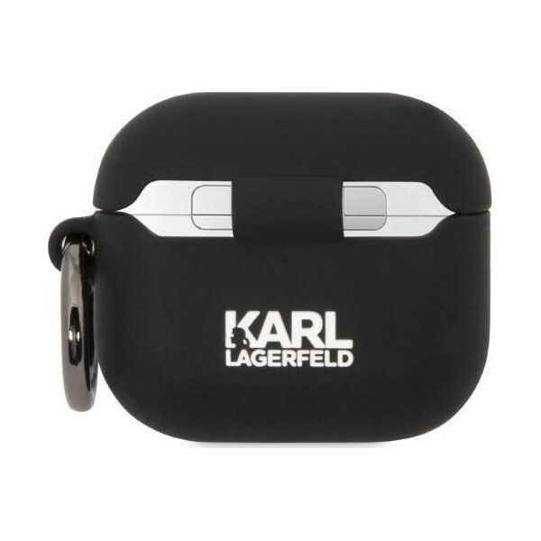 Karl Lagerfeld Etui Karl Lagerfeld KLA3RUNIKK Apple AirPods 3 cover czarny/black Silicone Karl Head 3D