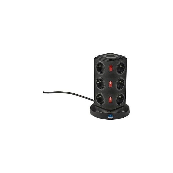 Sourcing 12-socket extension cord with AS-SCHWABE wireless charging station