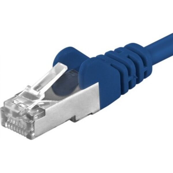 PremiumCord PREMIUMCORD Καλώδιο Patch CAT6a S-FTP, RJ45-RJ45, AWG 26/7 0,25m μπλε