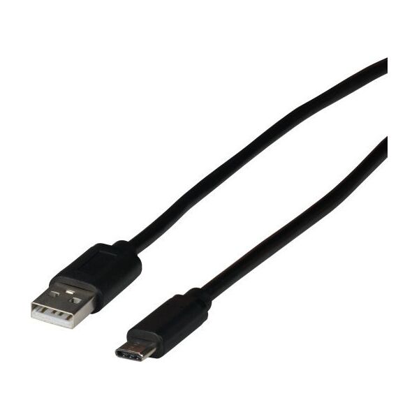 Kabel USB EFB USB-C - USB-A 1 m Czarny (EBUSBC-USB20AK.1)