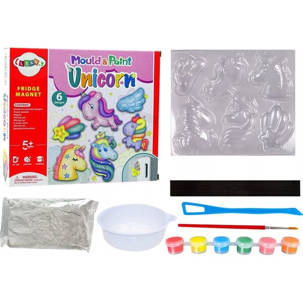 LeanToys Zestaw Kreatywny DIY Magnesy z Gipsu Jednorożce