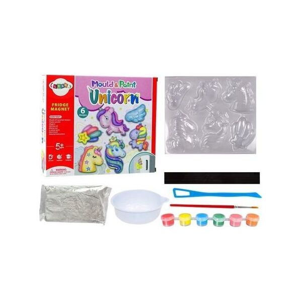 LeanToys Zestaw Kreatywny DIY Magnesy z Gipsu Jednorożce
