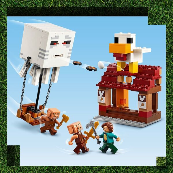 Minecraft Atak balonowego Ghasta na wioskę (21273)