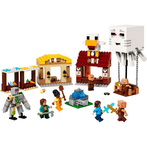 Minecraft Atak balonowego Ghasta na wioskę (21273)