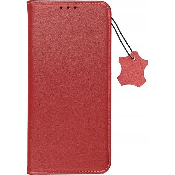 OEM Kabura SMART PRO Book skórzana do XIAOMI Redmi Note 13 Pro Plus 5G bordowy