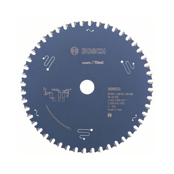 Bosch Tarcza pilarska Expert for steel 184 x 20mm 48 zębów (2608643055)