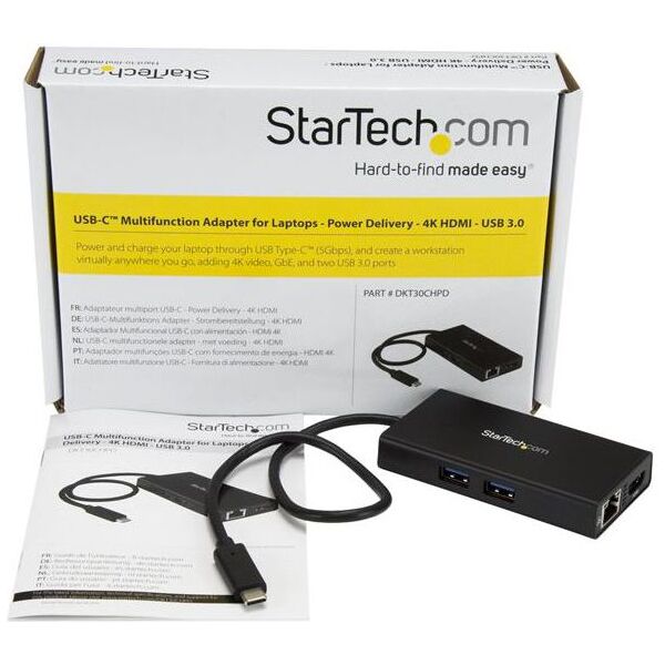 Stacja/replikator StarTech Multiport Adapter USB-C (DKT30CHPD)