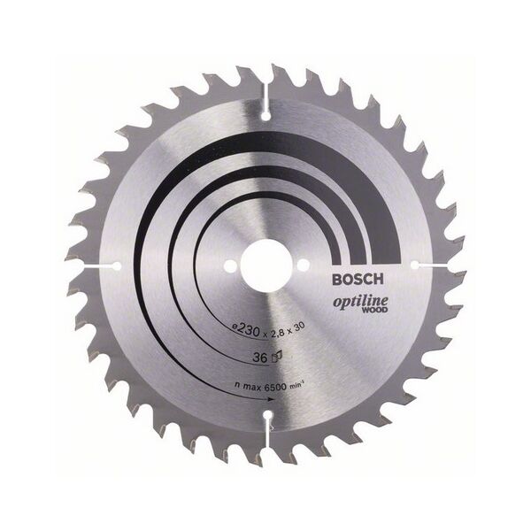 Bosch Tarcza pilarska Optiline Wood 230 x 30mm 36z (2608640628)