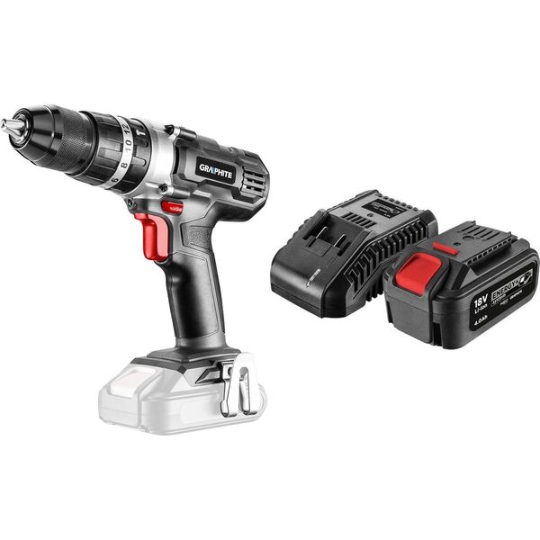 Wiertarko-wkrętarka Graphite Wiertarko-wkrętarka Graphite 58G010 18 V + akumulator 4 Ah z ładowarką 58GE175