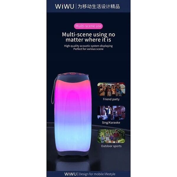 Głośnik WiWU WiWU - Głośnik bezprzewodowy Thunder P40 LED Light