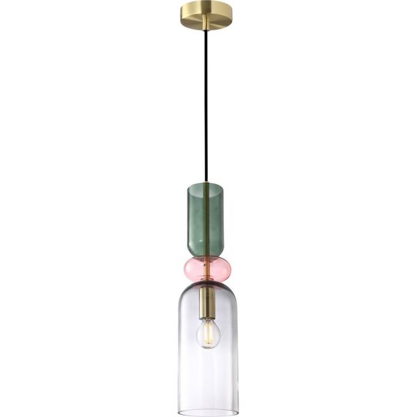 Lampa wisząca Italux Italux Manso PND-37462D-MC-GD lampa wisząca zwis 1x40W E14 multikolor/złota