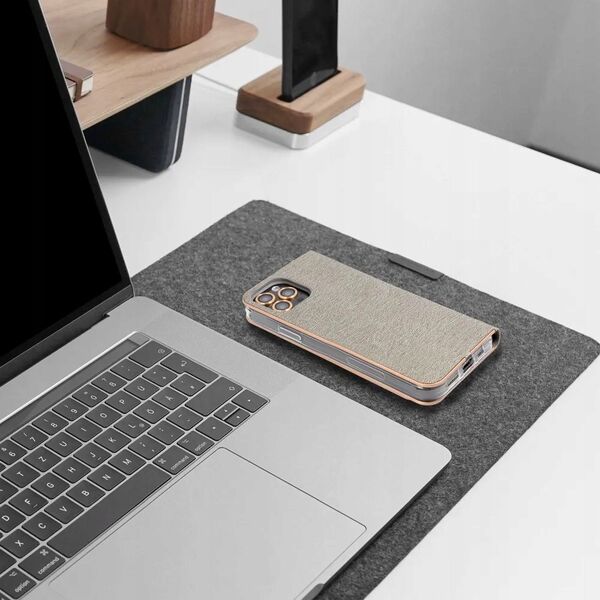 OEM Kabura LUNA Book Gold do SAMSUNG S24 Ultra srebrny